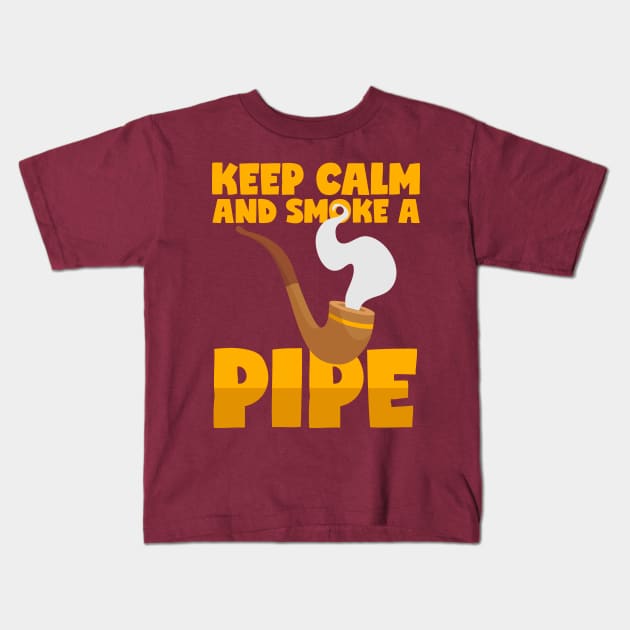 Pipe Smoking Saying Kids T-Shirt by voidea